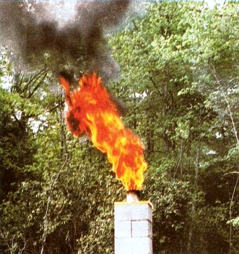 Flames from a chimney fire can generate temperature that exceed 2000°F.